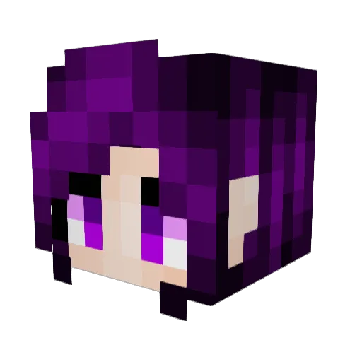 Blo0dwitch Minecraft avatar head, 3D render