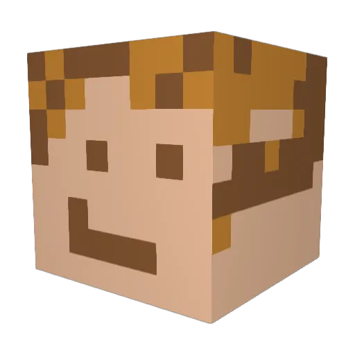 BloXzBAby Minecraft avatar head, 3D render