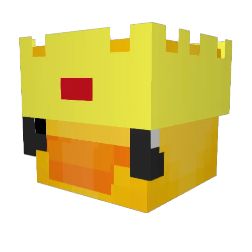 Blob2763 Minecraft avatar head, 3D render