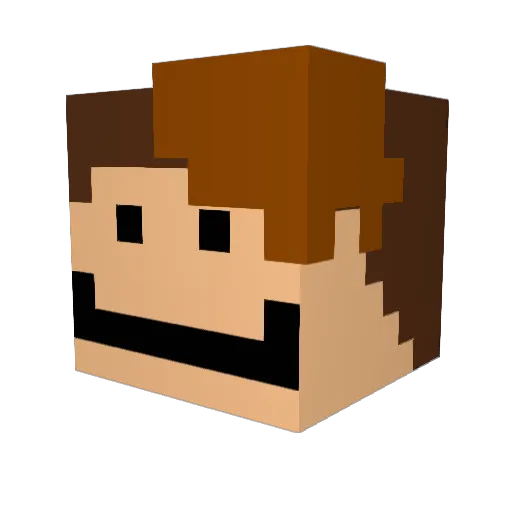 Blobbrr Minecraft avatar head, 3D render