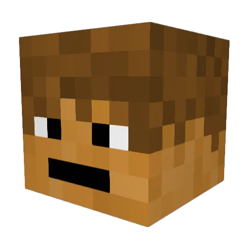 Blobbx Minecraft avatar head, 3D render