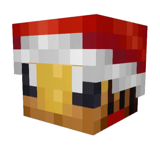 Bloberbee Minecraft avatar head, 3D render