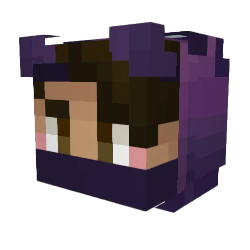 Blobga Minecraft avatar head, 3D render