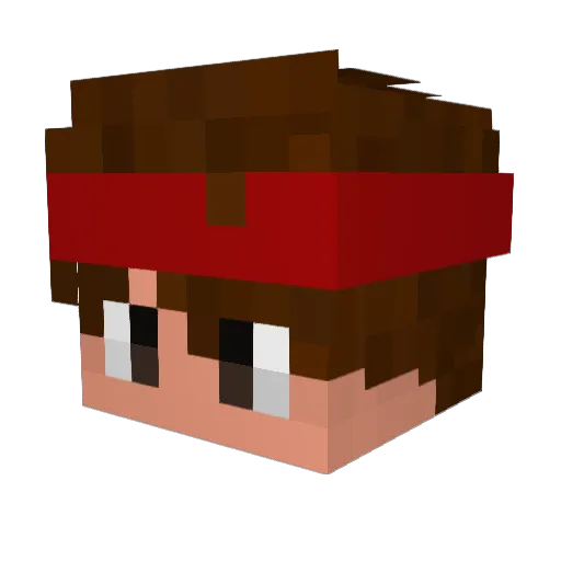 Blobie0 Minecraft avatar head, 3D render