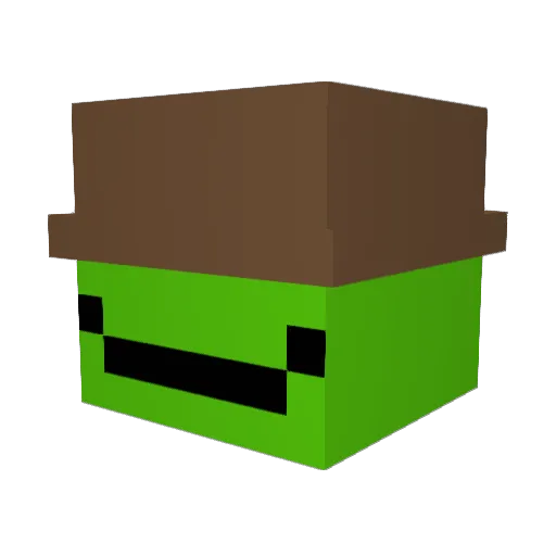 BlobiestBlob Minecraft avatar head, 3D render