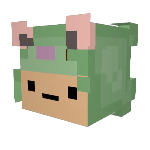 Blobs Minecraft avatar head, 3D render