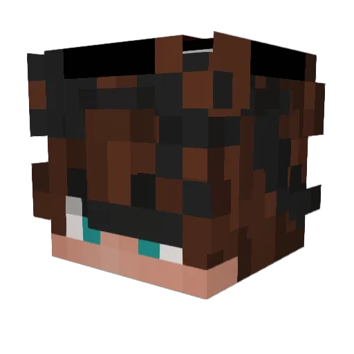 Blobty Minecraft avatar head, 3D render