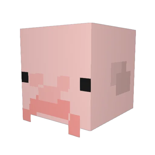 Blobv Minecraft avatar head, 3D render