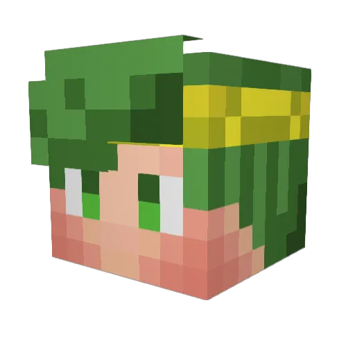 Bloby0 Minecraft avatar head, 3D render