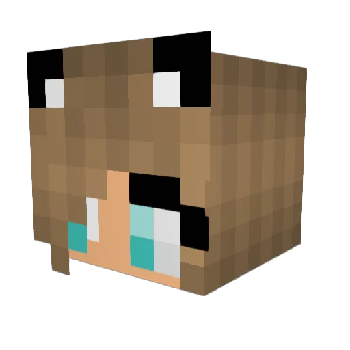 BlocBus Minecraft avatar head, 3D render