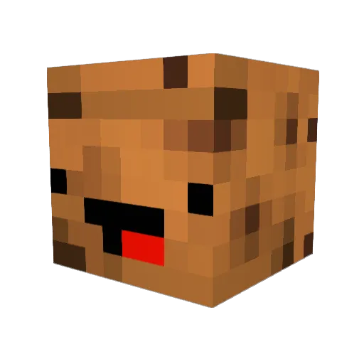 Block1_master1 Minecraft avatar head, 3D render