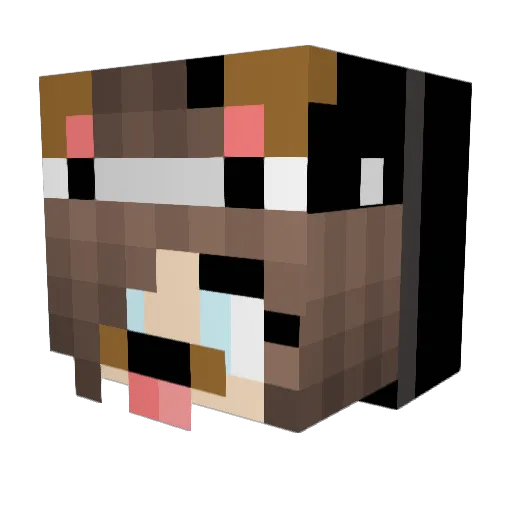 Block696 Minecraft avatar head, 3D render