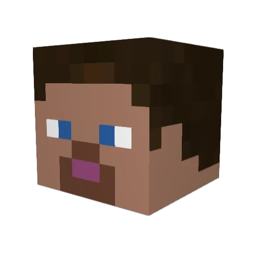 BlockB60 Minecraft avatar head, 3D render