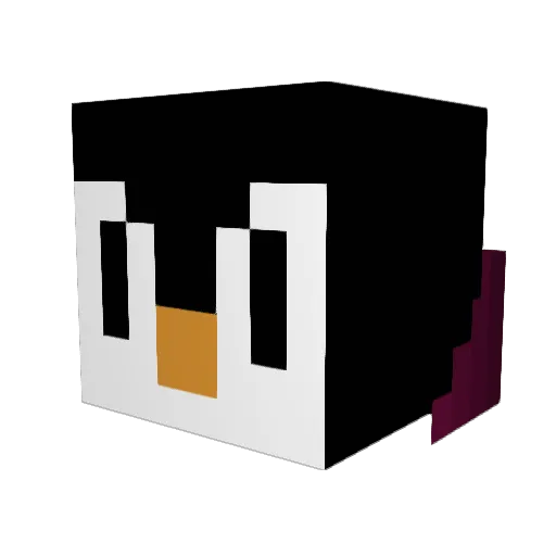 BlockBrawler Minecraft avatar head, 3D render