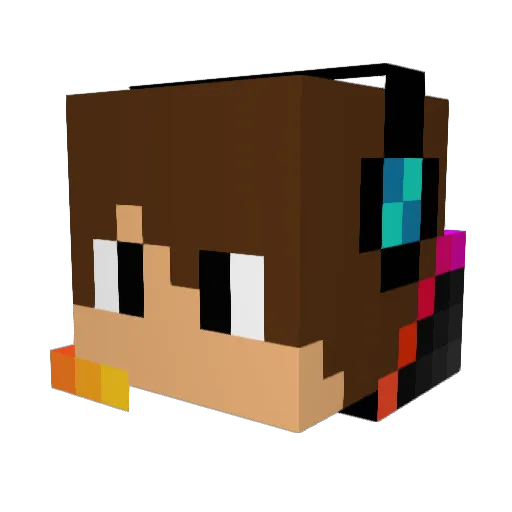BlockBreakers12 Minecraft avatar head, 3D render