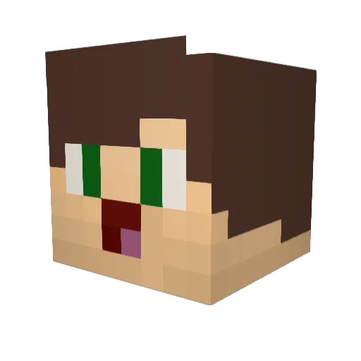 BlockBuZter_YT Minecraft avatar head, 3D render
