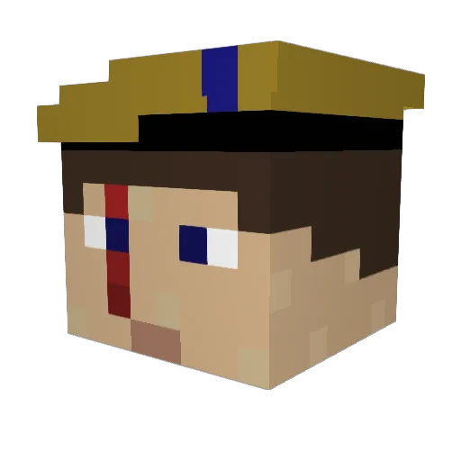 BlockBuilder0805 Minecraft avatar head, 3D render