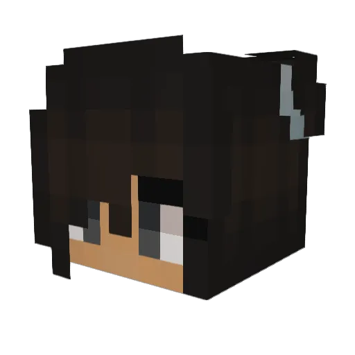 BlockBuste8 Minecraft avatar head, 3D render