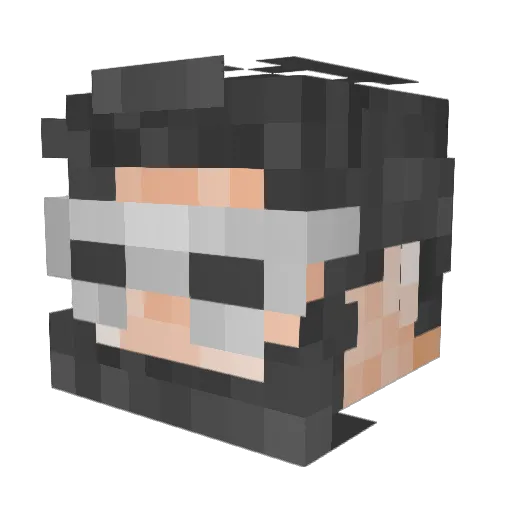 BlockBuster1219 Minecraft avatar head, 3D render