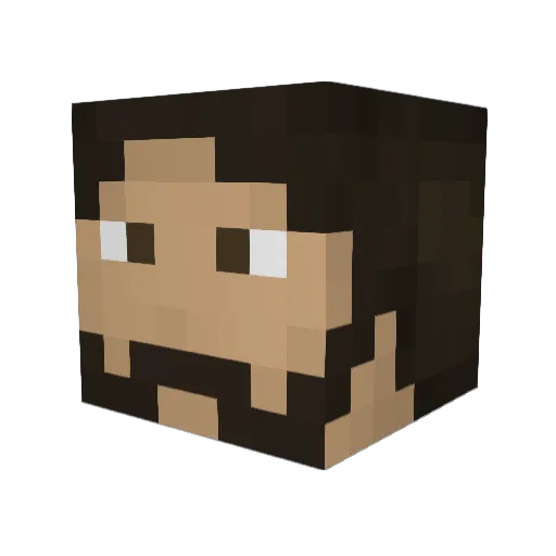 BlockBuster1506 Minecraft avatar head, 3D render