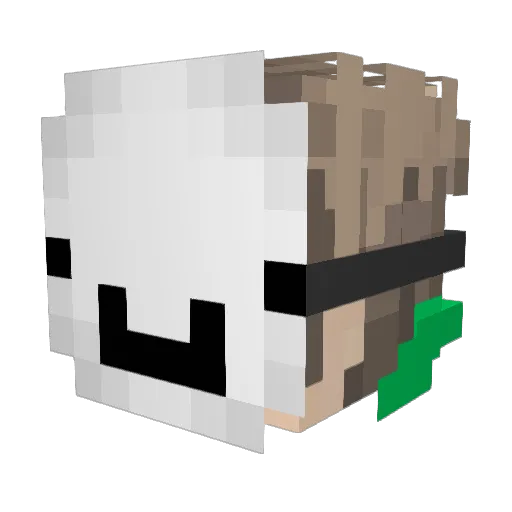 BlockBuster339 Minecraft avatar head, 3D render