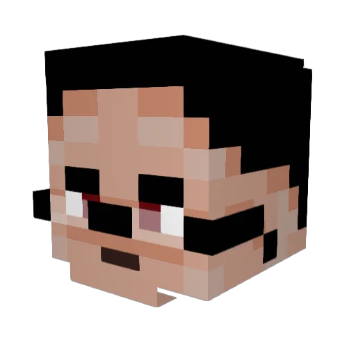 BlockCutter Minecraft avatar head, 3D render