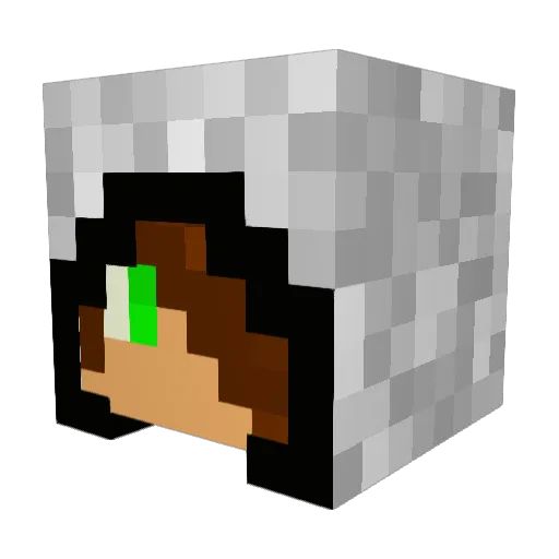 BlockExpert Minecraft avatar head, 3D render