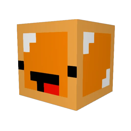 BlockFloxX1 Minecraft avatar head, 3D render