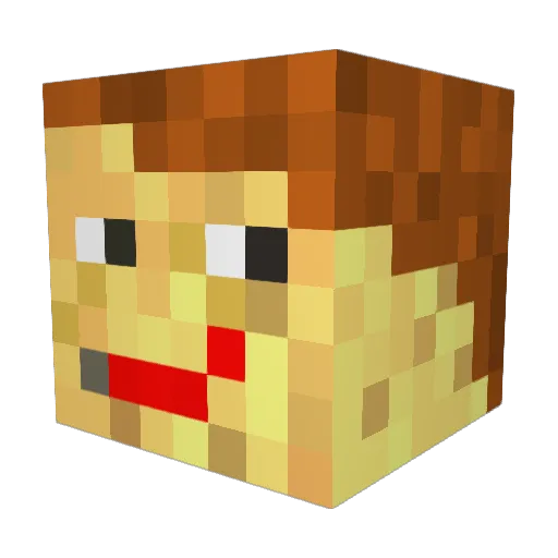 BlockGhost31 Minecraft avatar head, 3D render