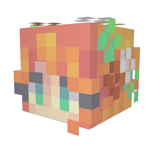 BlockGirl1995 Minecraft avatar head, 3D render