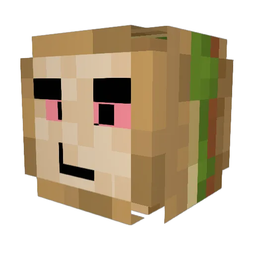 BlockHaze420 Minecraft avatar head, 3D render