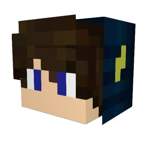BlockHeadV2 Minecraft avatar head, 3D render