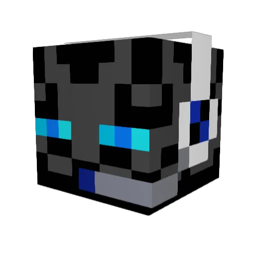 BlockHead_17 Minecraft avatar head, 3D render