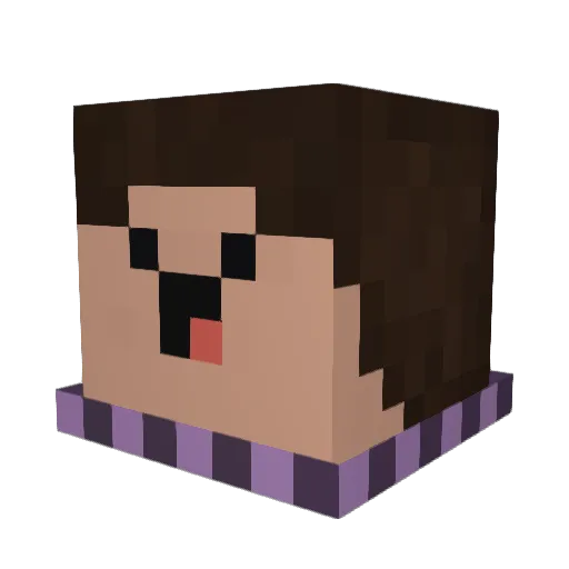 BlockHunter777 Minecraft avatar head, 3D render