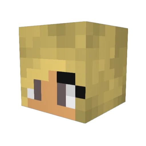 BlockKnitter Minecraft avatar head, 3D render