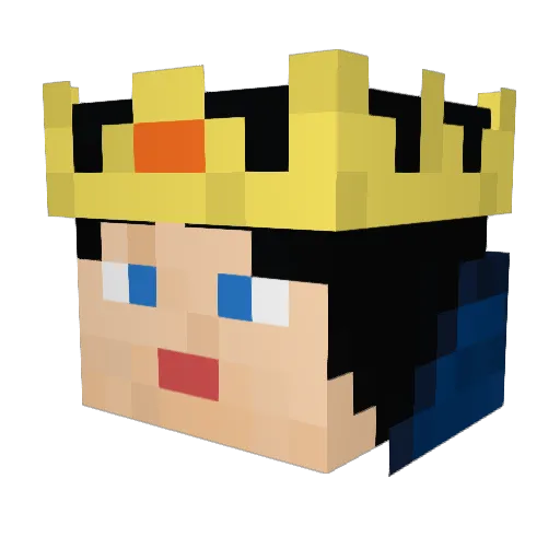 BlockLocked Minecraft avatar head, 3D render