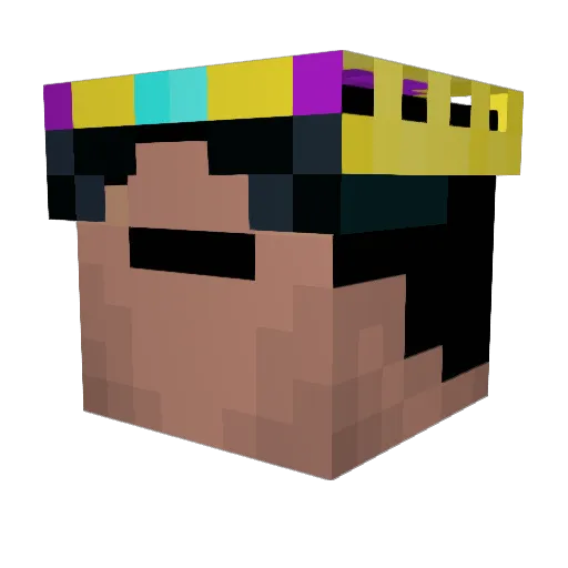 BlockMaks07 Minecraft avatar head, 3D render