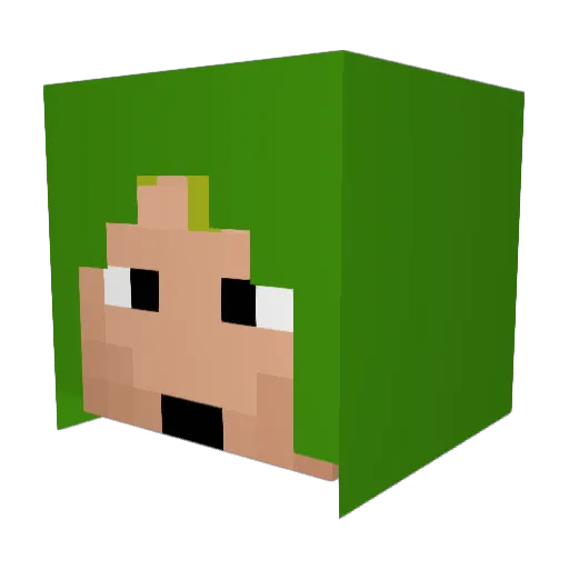 BlockMan_Gaming Minecraft avatar head, 3D render