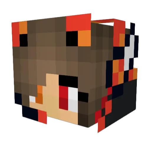 BlockMaster73 Minecraft avatar head, 3D render