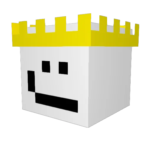 BlockMix870532 Minecraft avatar head, 3D render