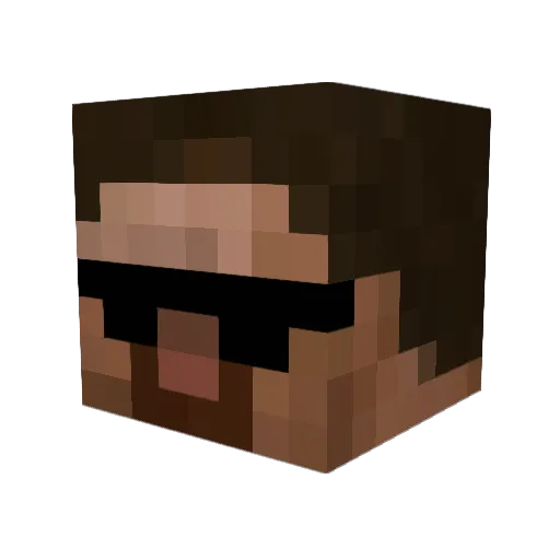 BlockObama Minecraft avatar head, 3D render
