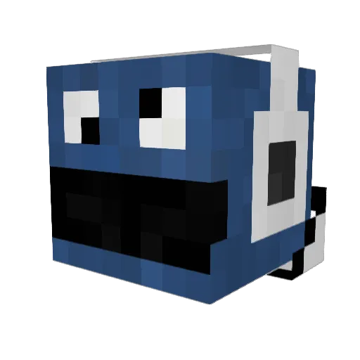 BlockOfCommands Minecraft avatar head, 3D render