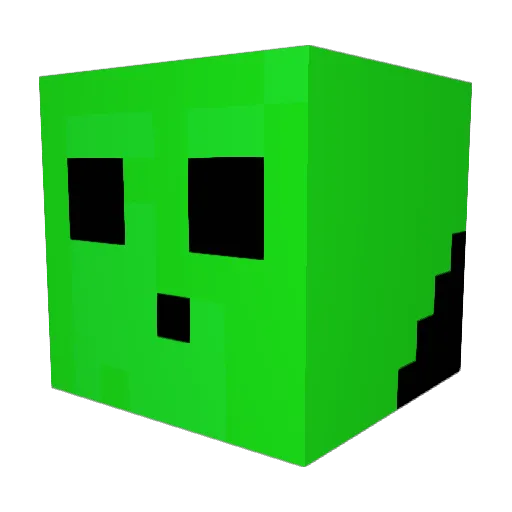BlockOfJello Minecraft avatar head, 3D render