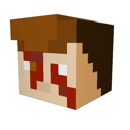 BlockOps3 Minecraft avatar head, 3D render