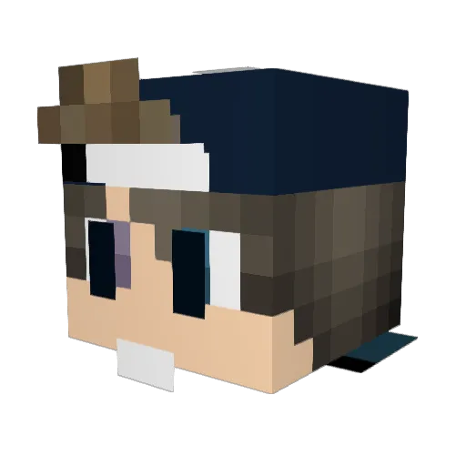 BlockReh Minecraft avatar head, 3D render