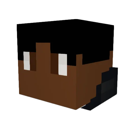 BlockShak Minecraft avatar head, 3D render