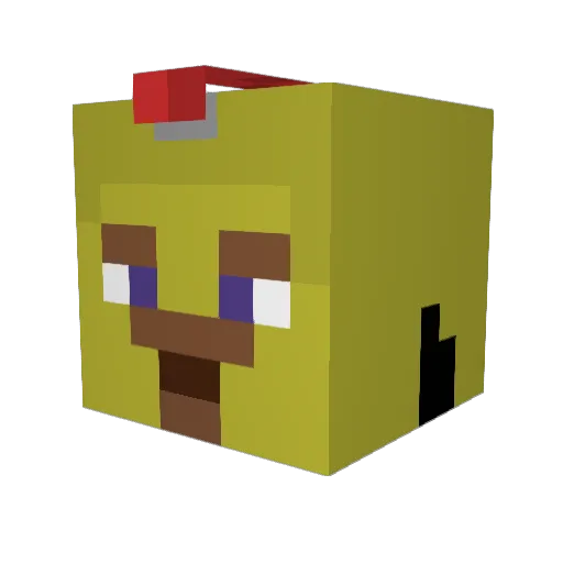 BlockStarz Minecraft avatar head, 3D render