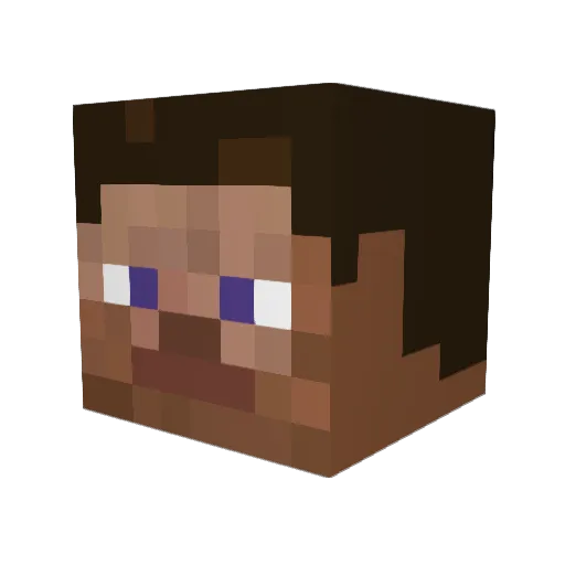 Block_MoG Minecraft avatar head, 3D render
