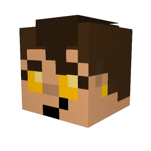 Block_Shrimp Minecraft avatar head, 3D render