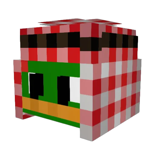 Block_Summoner Minecraft avatar head, 3D render